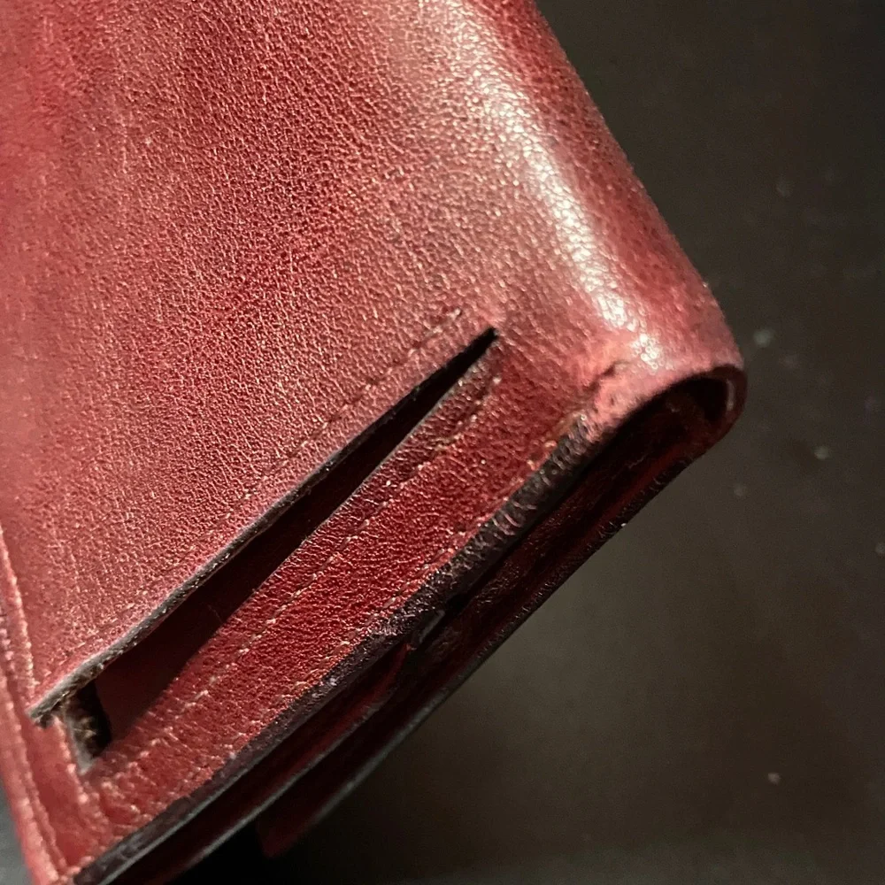 Vintage Small Burgundy Leather Wallet